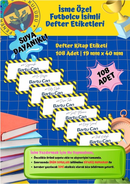 Fb Etiketi Defter Etiketi Kitap Etiketi Kişiye Özel Suya Dayanıklı Isim Yazılabilien