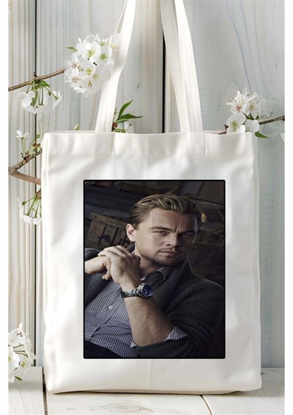 Leonardo Di Caprio Baskılı Bez Çanta Omuz Çantası Kişiye Özel Desen 1