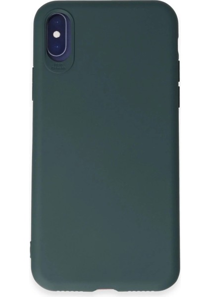 iPhone x Kılıf First Silikon - Koyu Yeşil
