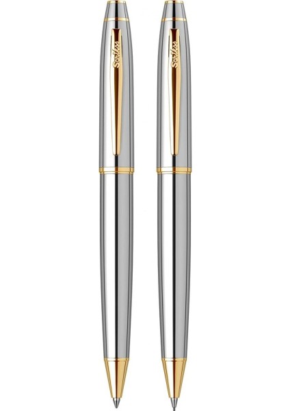 & WizDesign 35 Tükenmezkalem + Versatil Ikili Set Gold Krom ( Ömür Boyu Garantili - Lüks Kutulu - İsme Özel Tasarım ) fırsatları
