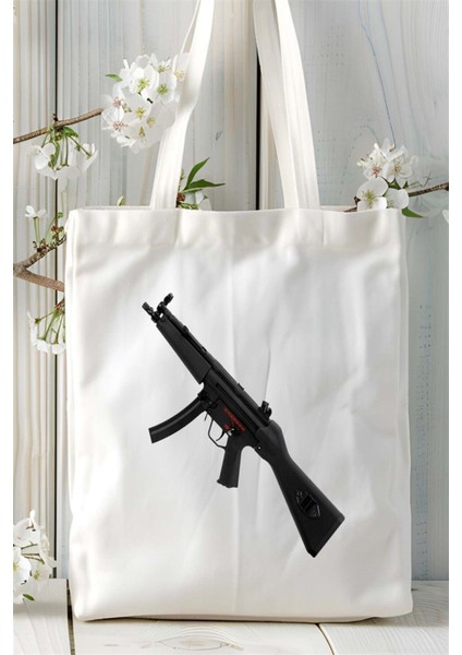 Mp-5 Baskılı Bez Çanta Kişiye Özel Model 2