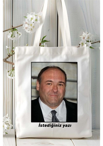 James Gandolfini Baskılı Bez Çanta Omuz Çantası Kişiye Özel Desen 4 fiyatları