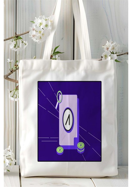 Aioz Network Baskılı Bez Çanta Omuz Çantası Kişiye Özel Desen 1