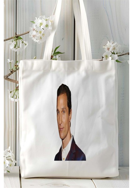 Matthew Mc Conaughey Baskılı Bez Çanta Kişiye Özel Model 2