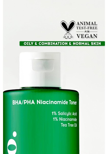 Akne & Siyah Nokta Karşıtı Bha/pha Niacinamide Salisilik Asit Tonik 200 ml fırsatları