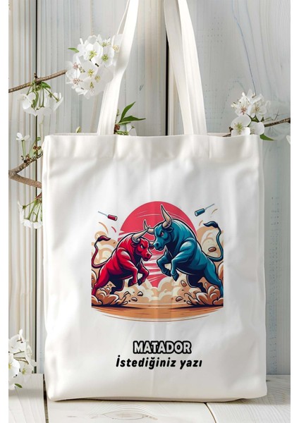 Matador Baskılı Bez Omuz Çantası Kişiye Özel Model 2