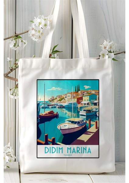Didim Baskılı Bez Çanta Omuz Çantası Kişiye Özel Desen 2