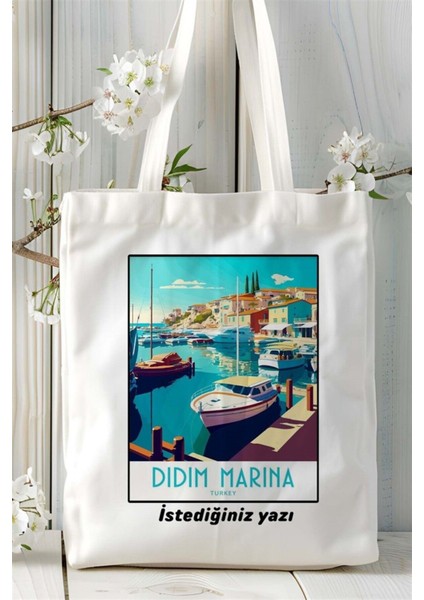 Didim Baskılı Bez Çanta Omuz Çantası Kişiye Özel Desen 2 fiyatları