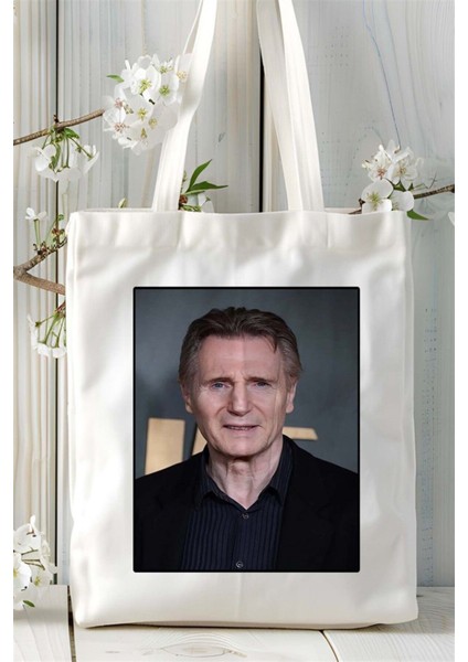 Liam Neeson Baskılı Bez Çanta Omuz Çantası Kişiye Özel Desen 2