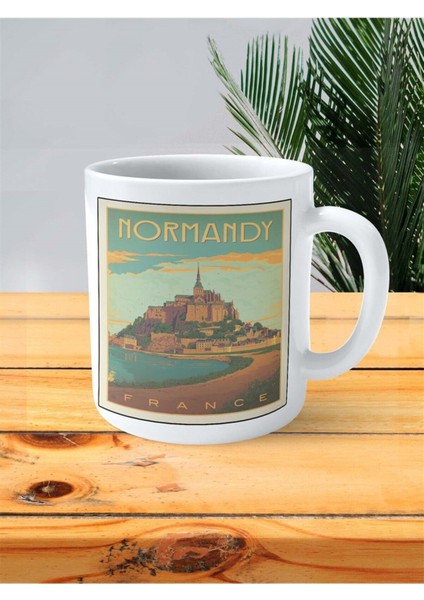 Normandy Baskılı Kupa Bardak Kişiye Özel Desen
