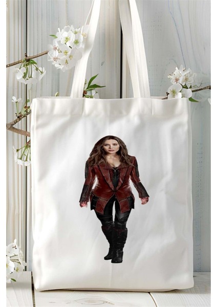 Elizabeth Olsen Baskılı Bez Çanta Kişiye Özel Model 3