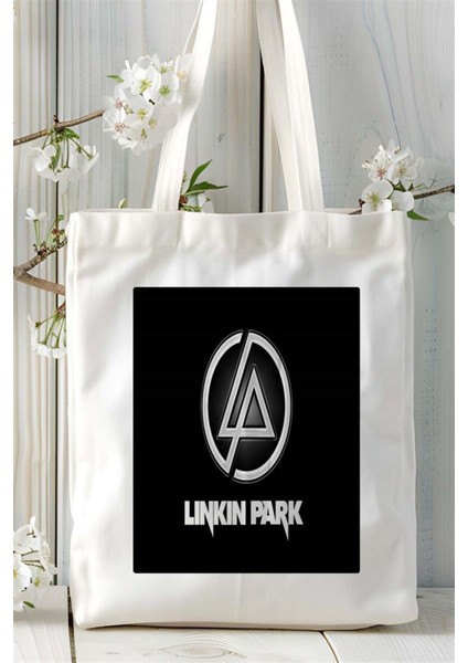 Linkinpark Linkin Park Baskılı Bez Çanta Omuz Çantası Kişiye Özel Desen 4