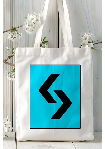 Bitget Baskılı Bez Çanta Omuz Çantası Kişiye Özel Desen 1