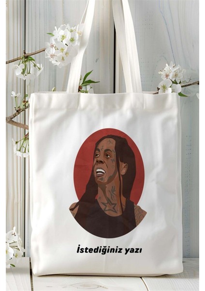 Lil Wayne Baskılı Bez Çanta Kişiye Özel Model 1 fiyatları