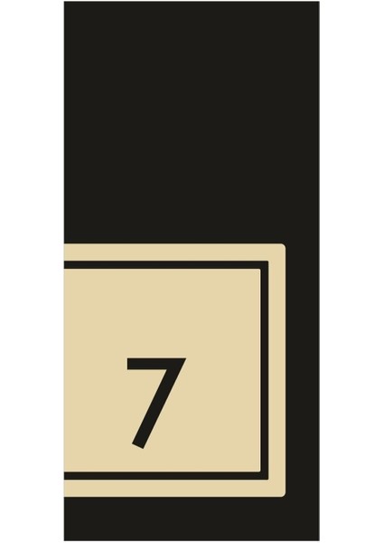 Siyah ve Altın Detaylı Daire Kapı Numarası, Şık ve Modern Tasarım, Kolay Montaj