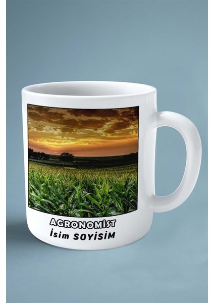 Agronomist Baskılı Kupa Bardak Çift Taraflı Baskı Kişiye Özel Model 6