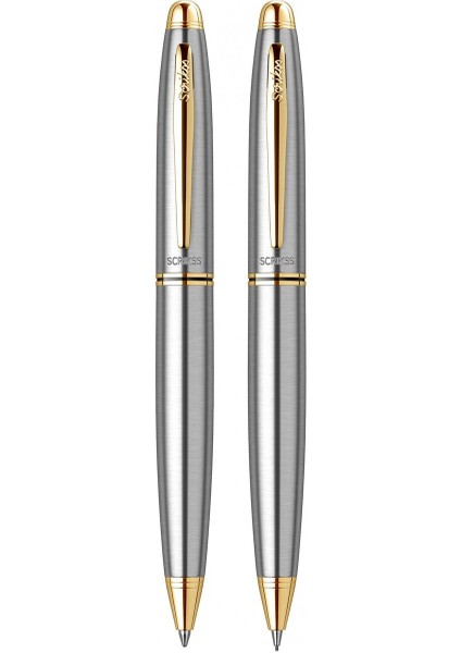 & WizDesign 88 Tükenmezkalem + Versatil Ikili Set Gold Krom ( Ömür Boyu Garantili - Lüks Kutulu - İsme Özel Tasarım ) indirimleri