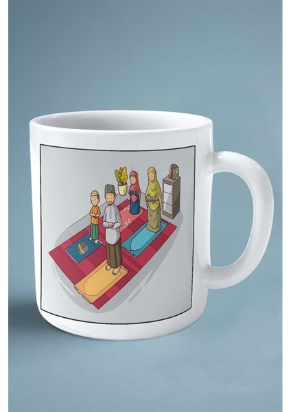 Namaz Secde Islamiyet Baskılı Kupa Bardak Çift Taraflı Baskı Kişiye Özel Model 19