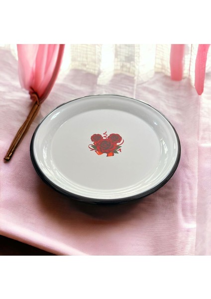 Çok Renkli Emaye Düz Tepsi ve Meyvelik Seti 30 cm indirimleri