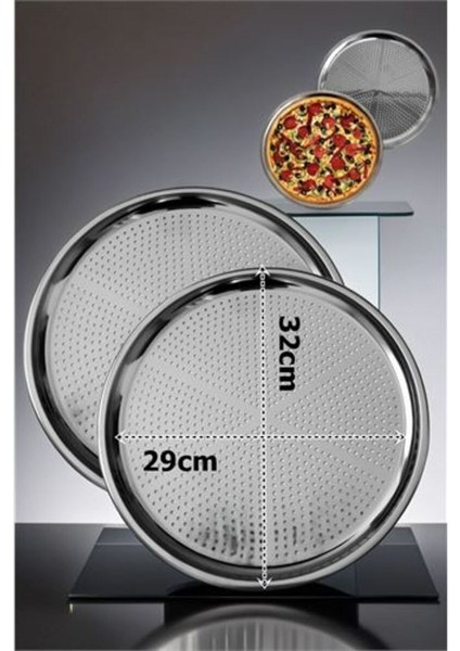 Çok Renkli Pişirme Tepsisi Seti, Lahmacun, Pizza ve Pide Için 2'li Paket fiyatları