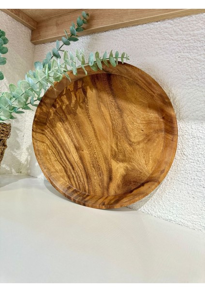 Kahverengi Ahşap Tepsi 30 Cm, Şık ve Doğal Sunum Için Ideal Seçim fiyatları