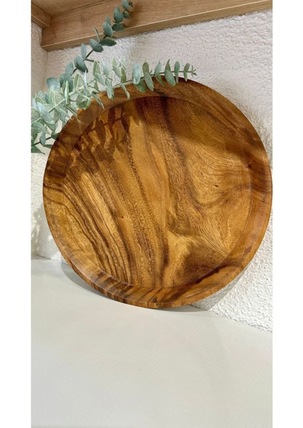 Kahverengi Ahşap Tepsi 30 Cm, Şık ve Doğal Sunum Için Ideal Seçim fırsatları