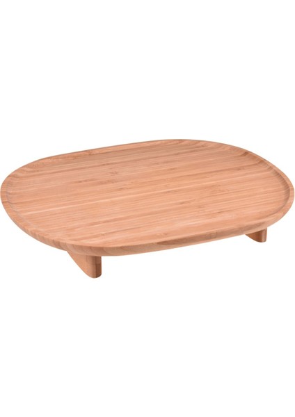 Kahverengi Ayaklı Sunum Tepsisi, Şık ve Kullanışlı Tasarım