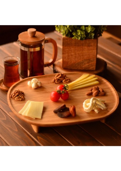 Kahverengi Ayaklı Sunum Tepsisi, Şık ve Kullanışlı Tasarım fırsatları