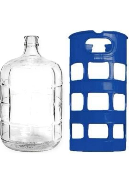 Cam Damacana 19 Lt. Boş Koruma Sepetli fırsatları