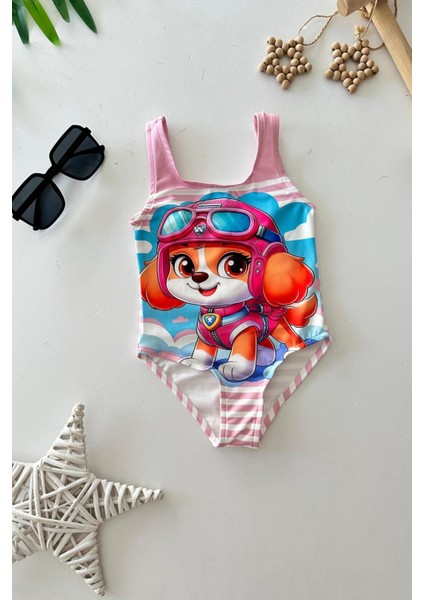 Pw Ptrl Baskılı Kız Çocuk Mayo bikini - Pembe indirimleri