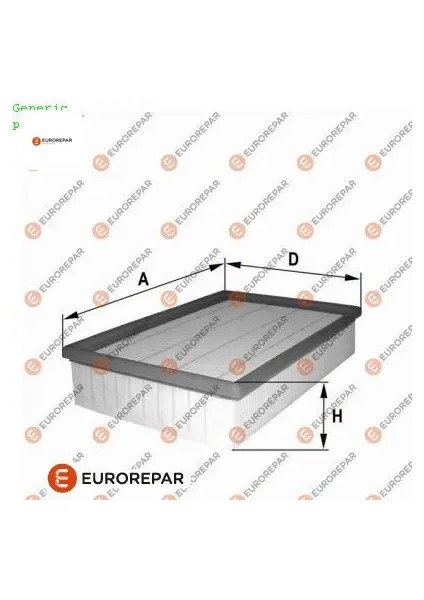 Erp Hava Filtresi 206-307-C4 1.4 16V Eurorepar 1444.CQ/ 1444.CR/ 1444.TL/ 144 1680328580