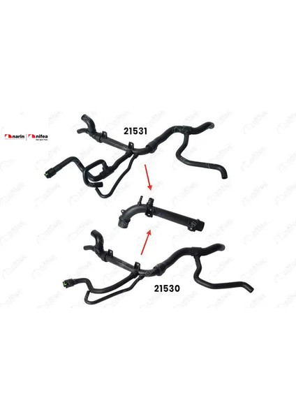 Radyatör Motor Baglanti Borusu Vectra B 1.8/2.0/gm Nifea Gm 90499719 Opel, Vauxhall 21532