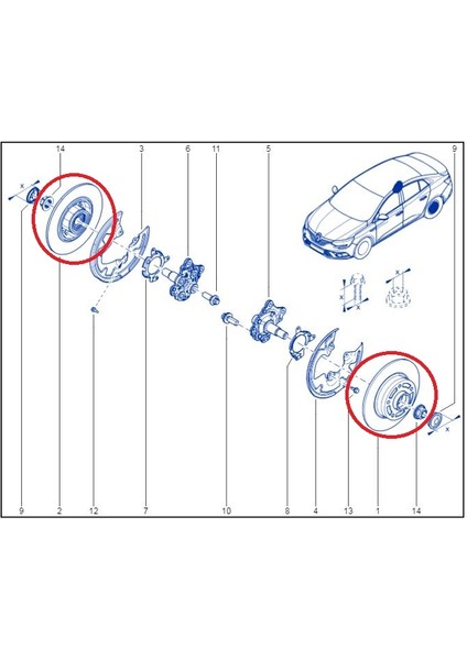 Megane Arka Fren Diski 2016 ve Üzeri 432027412R fiyatları
