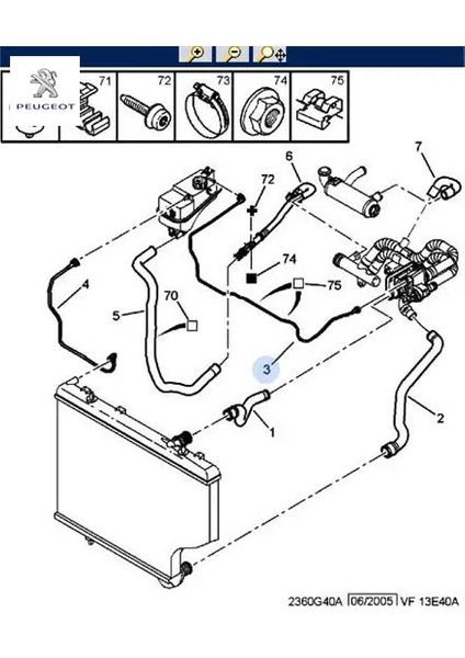Yedek Su Depo Borusu Partner-Berlngo Dw6 M59