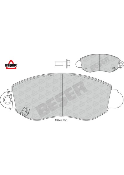 Ön Fren Balatasi Transit V184 02-06 Beşer 4077636/ YC152K021AC 3784