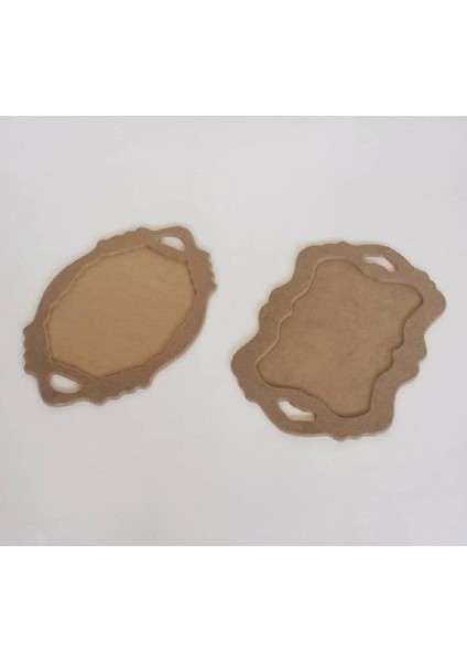 Bej Dikdörtgen ve Oval Muge Tepsi, Şık ve Kullanışlı Ev Dekorasyonu Ürünü