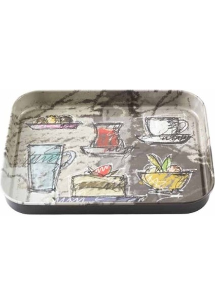 Gümüş Renkli Şık Bistro Tepsi, Fonksiyonel ve Estetik Tasarım