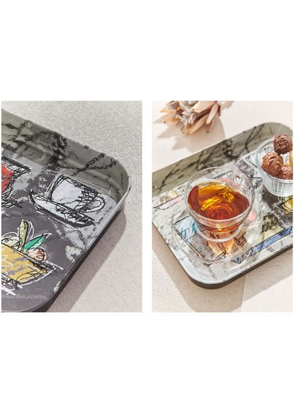 Gümüş Renkli Şık Bistro Tepsi, Fonksiyonel ve Estetik Tasarım fiyatları