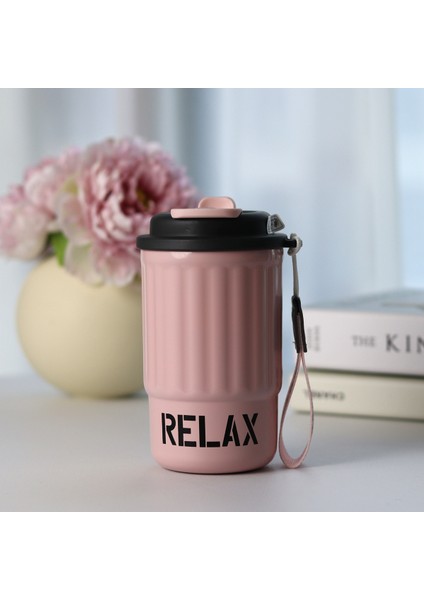 Çift Içecek Kahve Yalıtımlı Kupa Paslanmaz Çelik Öğrenci Pipetli Çay Bardağı (Yurt Dışından)