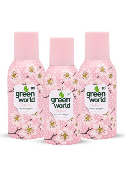 3'lü Aerosol Sprey Kolonya Sakura 3X150 ml