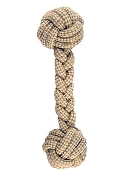 Imac Iki Ucu Toplu Doğal Örgü Ipli Köpek Oyuncağı 25 cm