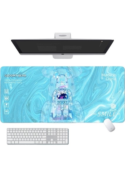 Mouse Pad Masa Pedi Kalınlaştırılmış Kilit Kenarlı Klavye Pedi Mouse Pad Boyutu: 800*300*4MM (Yurt Dışından)