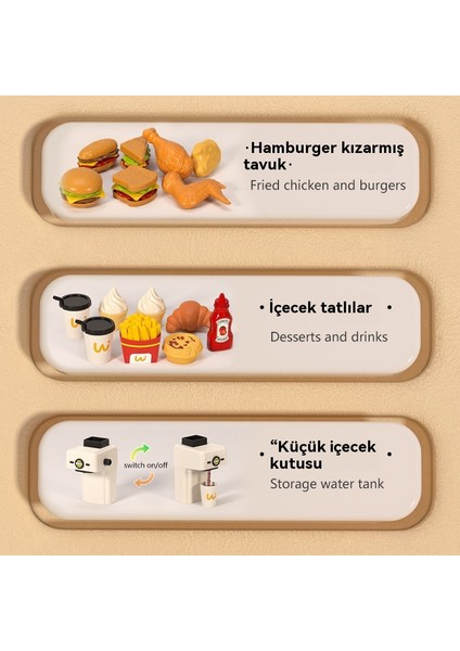 Fast Food Patates Kızartması Hamburger Oyuncak Ev (Yurt Dışından) modelleri