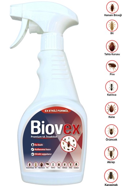 Premium Ul Haşere Ilacı Hamam Böceği, Tahta Kurusu, Karınca, Kene, Karasinek, Akrep, Bit, Pire, Örümcek 500 ml
