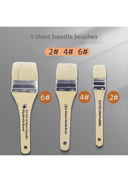 3 Adet Marley Profesyonel Uzun Kıl Fırça Seti｜akrilik Duvar Fırçası Tahta Fırçası (Yurt Dışından)