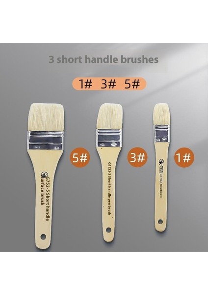 3 Adet Marley Profesyonel Uzun Kıl Fırça Seti｜akrilik Duvar Fırçası Tahta Fırçası (Yurt Dışından)