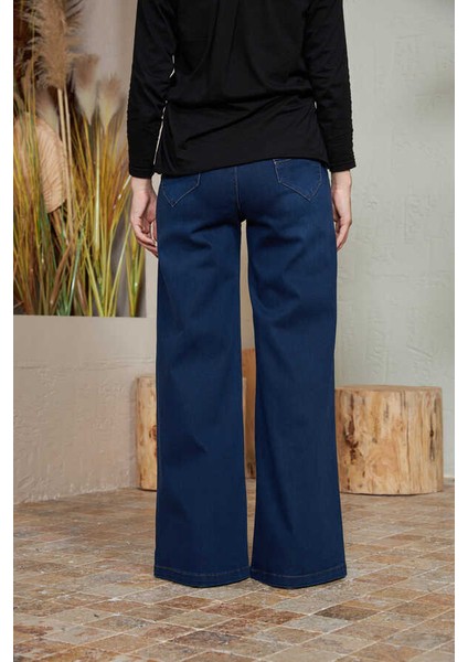 1067-DENIM Bol Paça Pantolon Lacivert