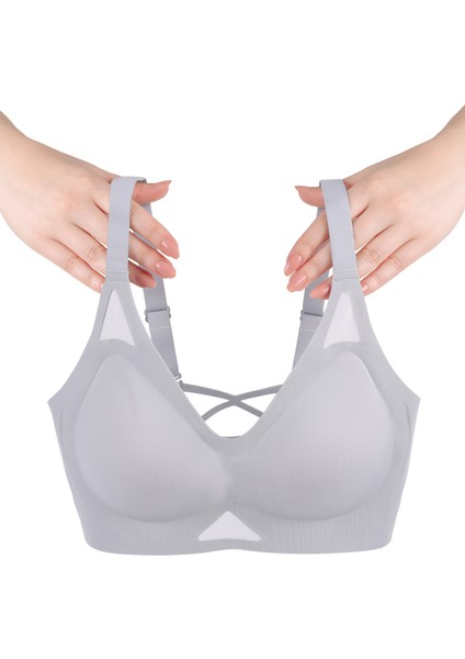 Balensiz Push Up Dikişsiz Çıkarılabilir Pedli Nefes Alan Sporcu Sütyen