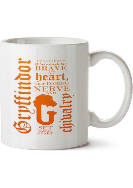 Hp Gryffindor 2 Iki Tarafı Baskılı Kupa Bardak