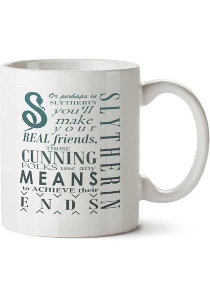 Hp Slytherin (2) Iki Tarafı Baskılı Kupa Bardak